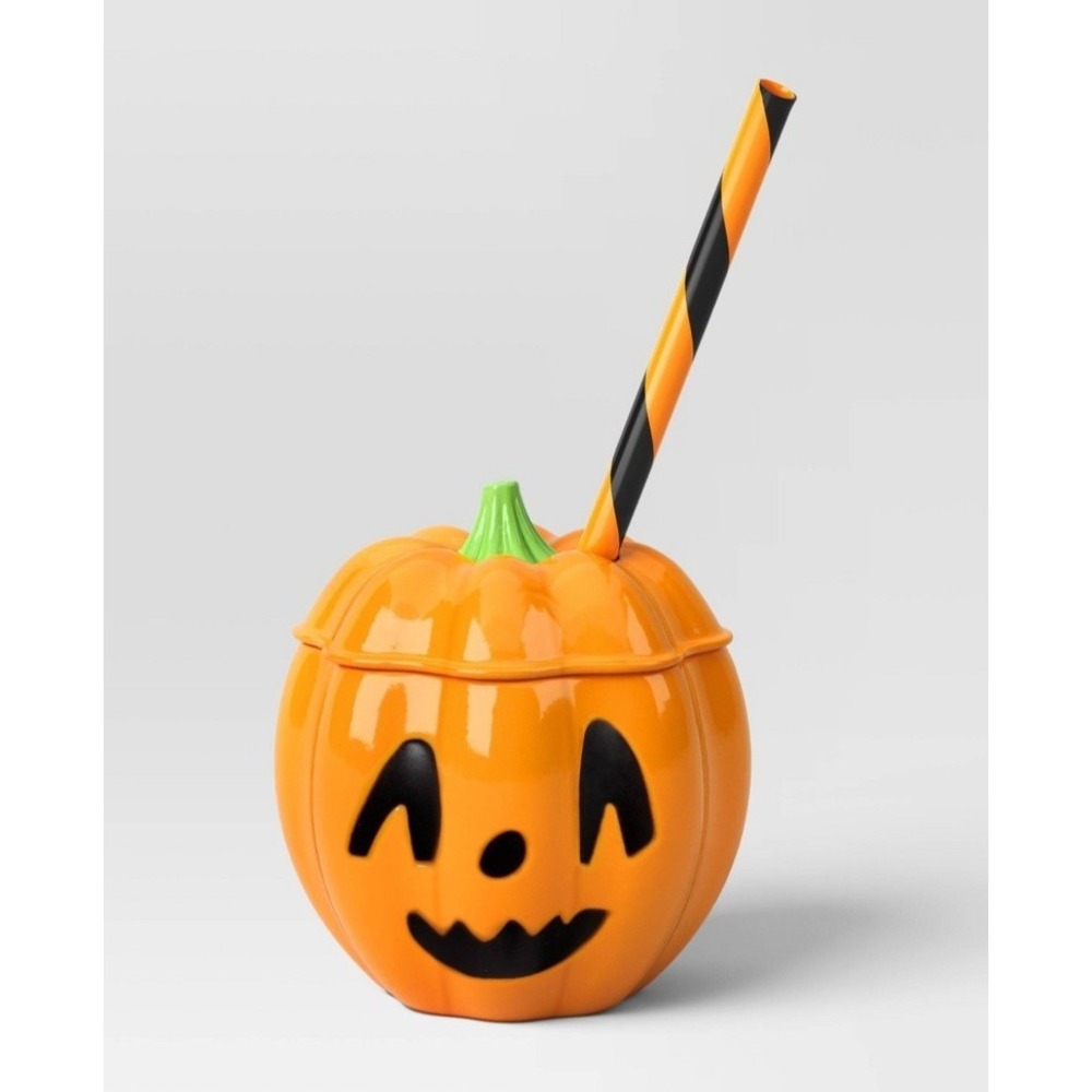 Hyde and Eek! Halloween Pumpkin Tumblers with Straws Target 2025 12 fl oz. Cup